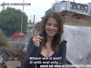 Tjeckiska högskolan tonåring utomhus kön video- för kontanter